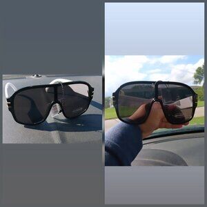 Black and White Aviator Sunglasses